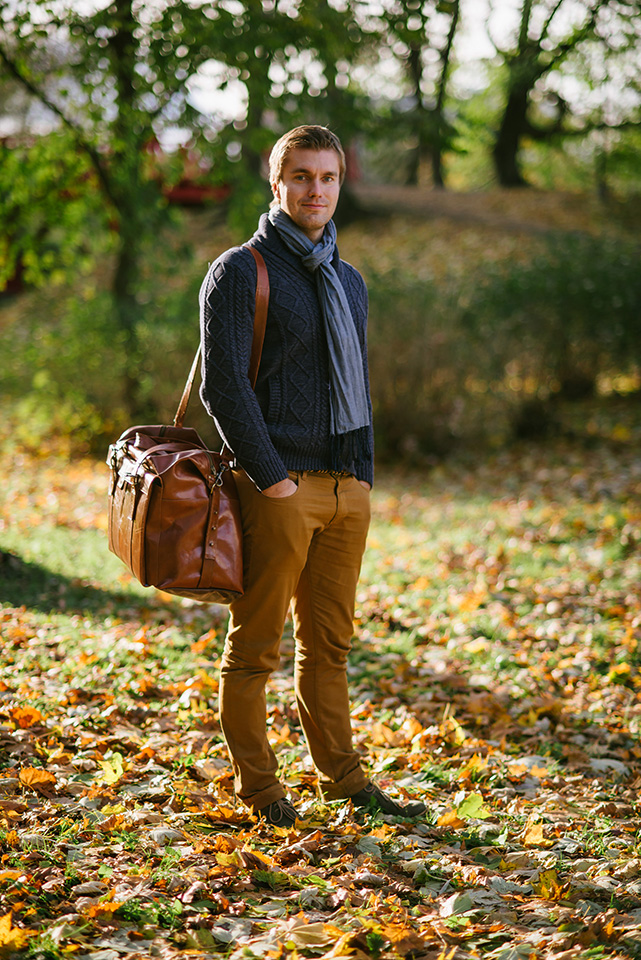 Custom Made Leather Weekend Bag by Stella Soomlais Design