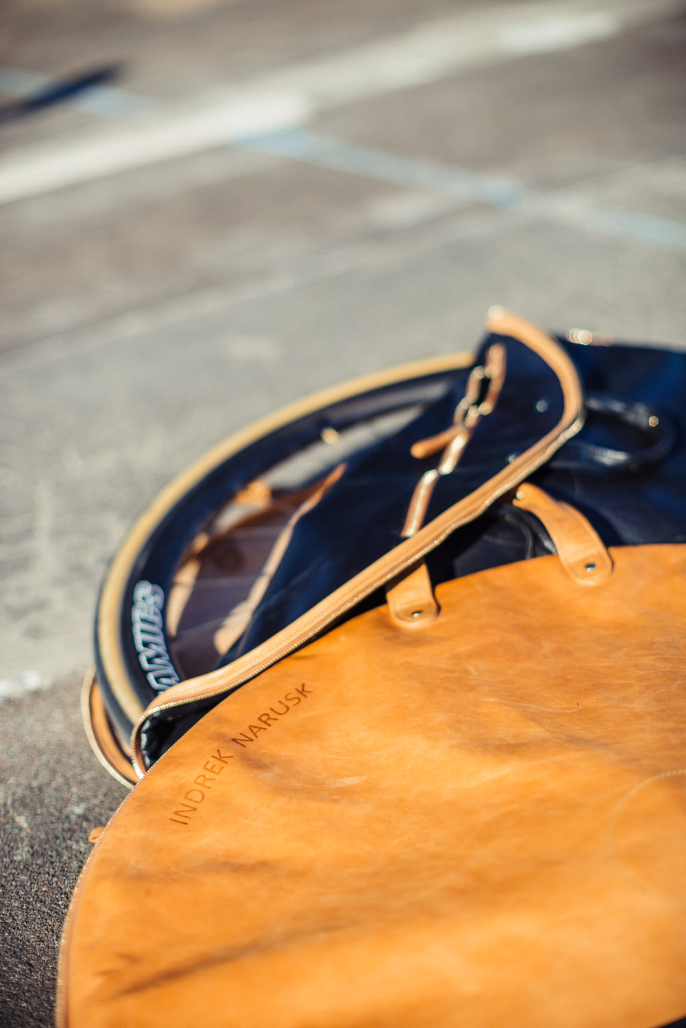 Indrek Narusk leather bicycle hubs bags made by Stella Soomlais