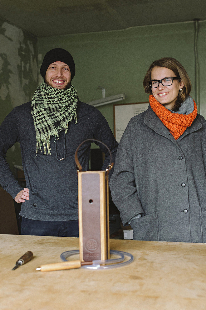 Leather designer Stella Soomlais and Hekkpipe working together