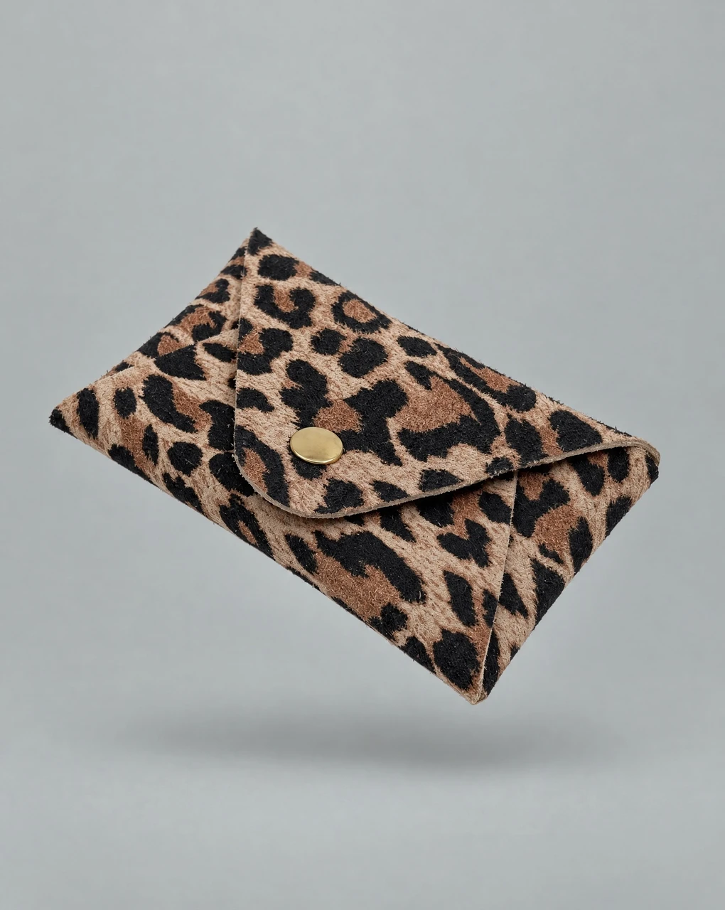 Leopard Business Card Holder, Brass
