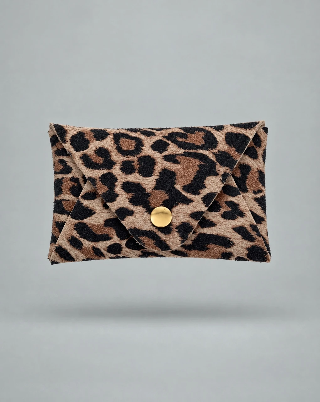 Leopard Business Card Holder, Brass