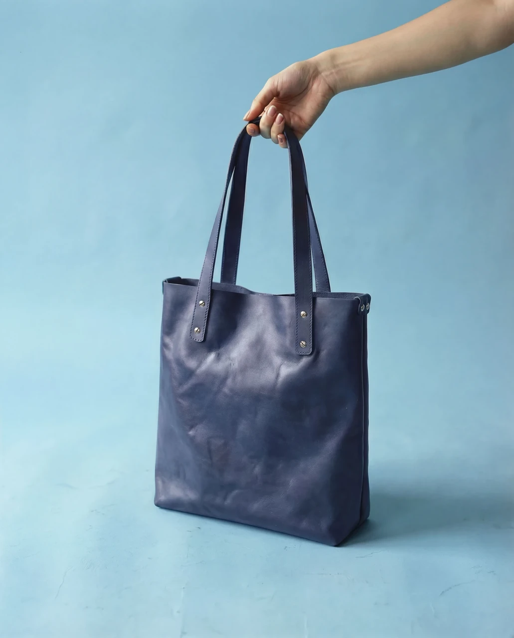 Dark Blue Mini Tote Bag